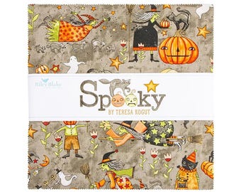 Riley Blake Designs Spooky 10" Stacker by Teresa Kogut (10-17570-42) Precut