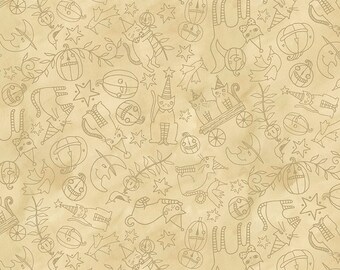 Riley Blake Designs Halloween Whimsy Icons Parchment (CD11823-PARCHMENT) 1/2-Yard Increments