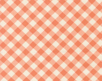 Moda Pastel Prairie Gingham Coral (31786 33) 1/2-YD Increments