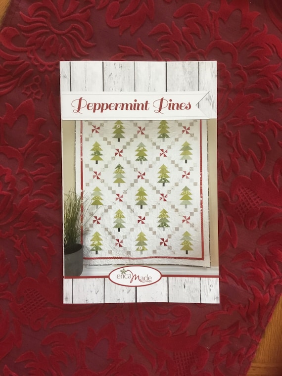 Erica Made Peppermint Pines Quilt Pattern*Peppermint Pines Pattern*Christmas Quilt*Christmas Tree Pattern*Tree Quilt*Holiday Quilt Pattern*