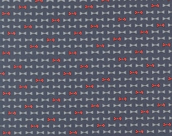 Moda Independence Day Bow Ties Indigo by Sweetwater (55725 14) 1/2 Yard Increments