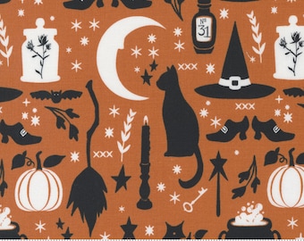 Moda Spellbound All Hallows Eve Pumpkin (43140 13) 1/2 Yard Increments