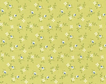 Moda Cali Co Vine and Bud Light Lime (29192 38) 1/2-YD Increments*Corey Yoder*Cali Co Fabric*Small Floral Fabric*Cali Co Floral*Green