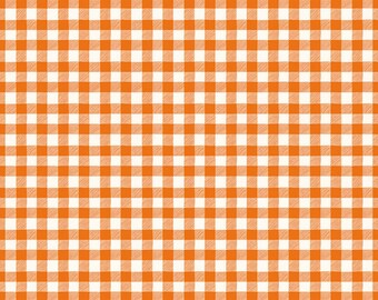 Riley Blake Designs Bad to the Bone Gingham Orange (C11925-ORANGE) 1/2-Yard Increments