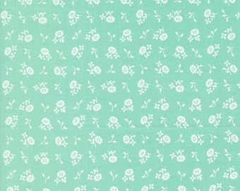 Moda Cali Co Cameo Ditsy Sea (29195 39) 1/2-YD Increments*Corey Yoder*Cali Co Fabric*Novelty*Cali Co Floral*Small Floral*Aqua*