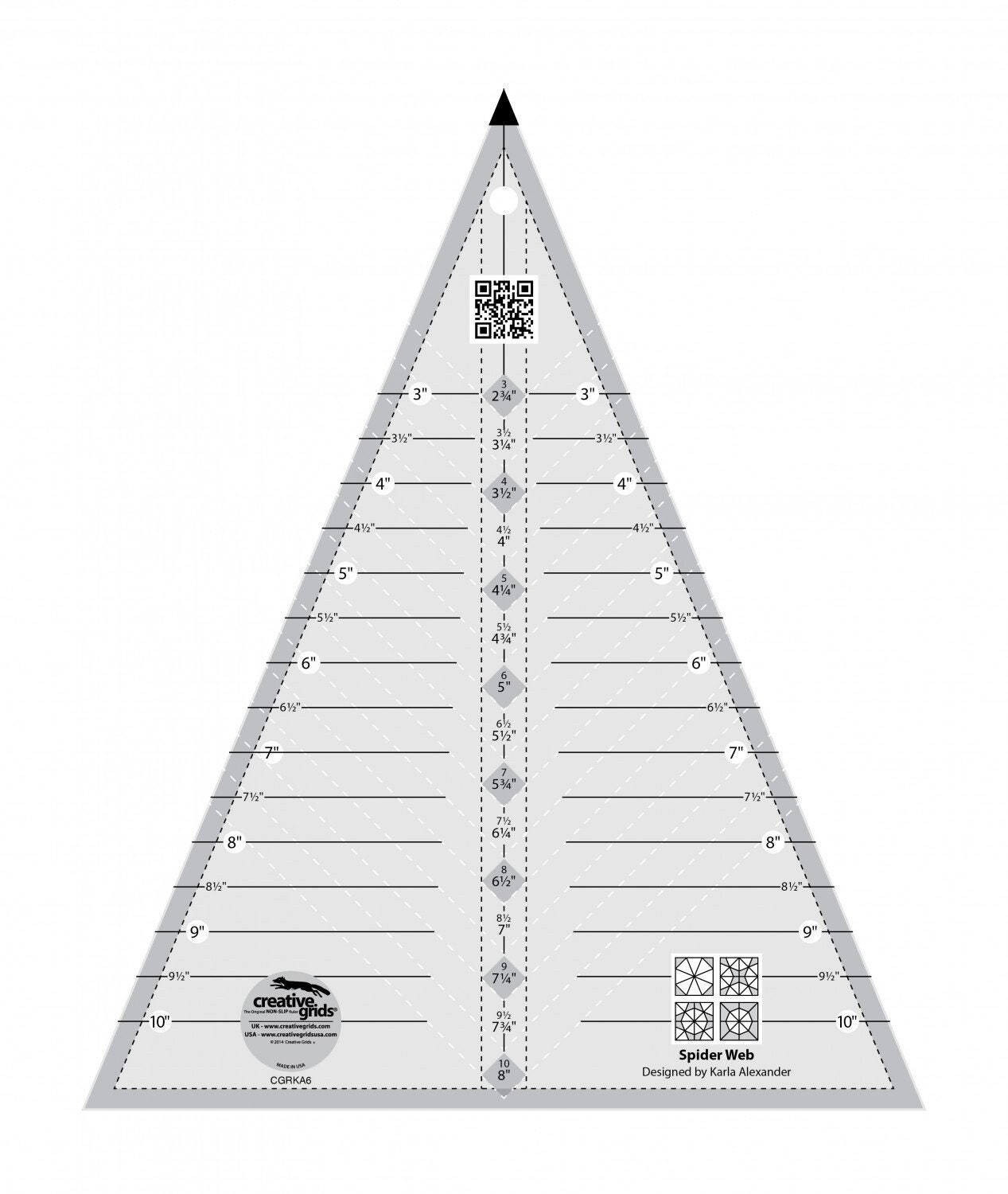 Creative Grids Quilt Ruler 4-1/2in Square - CGR4