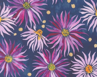 Moda Soulstice Wall Flower Navy (39865 13) by Create Joy Project- 1/2-YD Increments