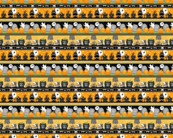 Henry Glass & Co. Nights of Olde Salem Glow Stripe (Q-805G-39) 1/2-YD Increments