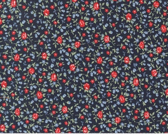MODA Dwell Small Floral Navy (55277 12) 1/2-YD Increments