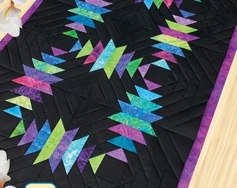 Starlight Table Runner Pattern from Pink Sand Beach Designs*Pineapple Block Table Runner*Table Runner Pattern*Table Runner*Starlight Pattern