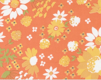 3/4-YD Bolt End Moda Cozy Up Sunshine Harvest Cinnamon*29120 12*Fall Floral*Cozy Up Floral*Large Fall Floral*Autumn Floral*Fall Fabric*