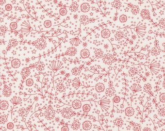 Moda Independence Day The Meadows Vanilla Red by Sweetwater (55722 21) 1/2 Yard Increments