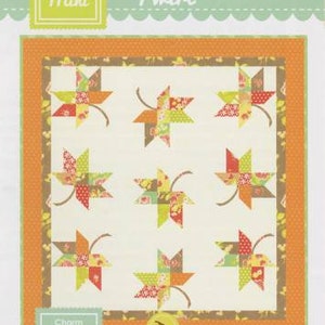 Mini Twirl Quilt Pattern by Fig Tree & Co.*Autumn Quilt*Leaves*Autumn Leaves*Fall Leaves Quilt*Fall Leaves*Maple Leaf Quilt*Fall Mini Quilt