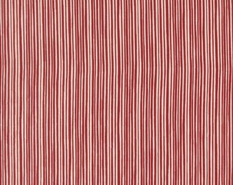 Moda Emmitt and Ivy Tiny Stripe Red (55696 12) 1/2-YD Increments