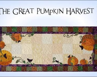 Great Pumpkin Harvest Table Runner/Topper Pattern by Saginaw St Quilt Co