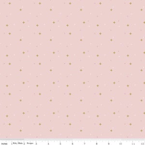 7/8-YD Bolt End Riley Blake Designs Sparkler Baby Pink (SC650-BABYPINK) Blender*Tone on Tone Pink*Low Volume*Background*Blender Cotton*