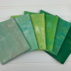 Moda Grunge Green Stash Builder Bundle*CC 928-1*Moda Grunge*Assorted Green FQ Bundle*Stash Builder*Grunge Green*Curated Green Bundle*Green