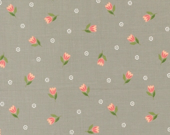 Moda Bountiful Blooms Tulip Stone (37662 20) 1/2-YD Increments*Fall Floral Fabric*Autumn Floral*Sherri and Chelsi Fabric*Small Tulips*