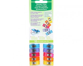 Wonder Clips Assorted Colors 10pc*Wonder Clips*Sewing Clips*Binding Clips*Quilting Clips*Fabric Clips*Quilting Notion*Sewing Notion*Quilting