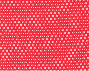 Moda Sincerely Yours Criss Cross Geranium (37613 13) 1/2 Yard Increments