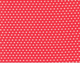 Moda Sincerely Yours Criss Cross Geranium (37613 13) 1/2 Yard Increments