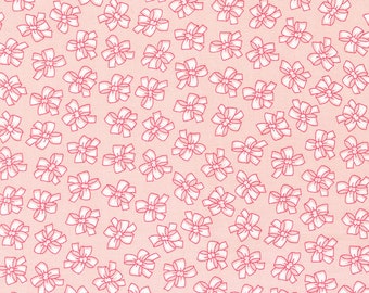 Moda Lighthearted Ribbon Light Pink (55293 17) 1/2 Yard Increments