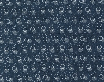 Moda Snowman Gatherings IV Snowball Night Sky (49253 14) 1/2-YD Increments*Snowman Gatherings*Winter Blue Fabric*Snowball Fabric*Shadow Dot*