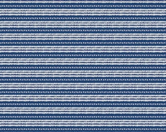 Riley Blake Designs Land of the Brave Stripe Navy (C13145-NAVY) 1/2 Yard Increments