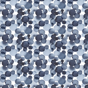 Dear Stella Bubbles*STELLA-DCJ1889 WHITE*1/2 Yard Increments*Blue Dot Fabric*Blue Polka Dot Fabric*Summer Dots*Dot Fabric*Dear Stella Dots*