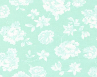 Moda Lighthearted Rosy Garden Aqua (55291 23) 1/2 Yard Increments