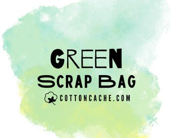 Green Fabric Scrap Bag