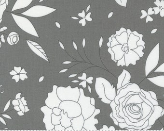 Moda Beautiful Day Blooms Slate (29132 24) 1/2 Yard Increments