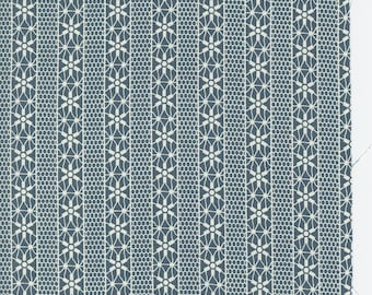 Moda Snowman Gatherings IV Crystal Stripe Lake (49252 13) 1/2-YD Increments*Snowman Gatherings*Winter Blue Fabric*Snowflake Fabric*Stripe*