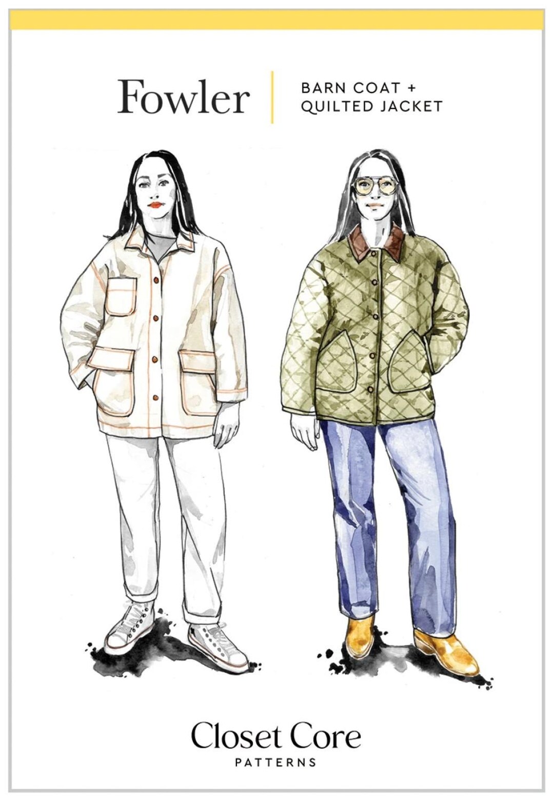 Fowler Barn Coat & Quilted Jacket Pattern by Closet Core Patterns - Etsy