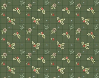 Riley Blake Designs Holiday Spirit Holly Green by Lisa Audit (CD17462-GREEN) 1/2-YD Increments