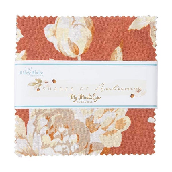 Riley Blake Designs Shades of Autumn 5" Stacker (5-13470-42) Fall Precuts*Fall Bundle*Autumn Floral*Fall Fabric*Shades of Autumn*Fall*