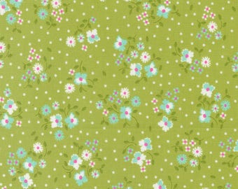 Moda Cali Co Flower Dot Pistachio (29190 17) 1/2-YD Increments*Corey Yoder*Cali Co Fabric*Small Floral Fabric*Cali Co Floral*Floral Dot*