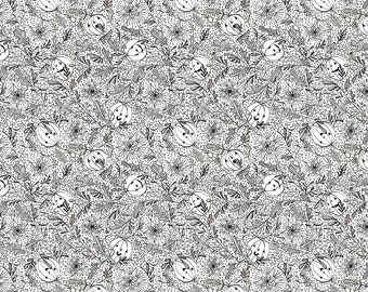 Free Spirit Spirit of Halloween We See You White (PWCD005.XWHITE) 1/2 yard Increments