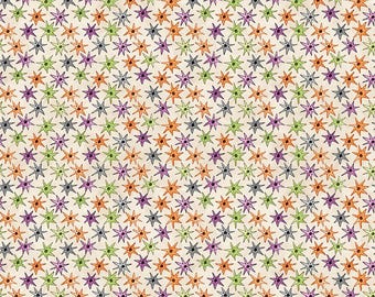 Riley Blake Designs Ghoul Friends Stars Cream (C16055-CREAM) 1/2-Yard Increments*Halloween Fabric*Whimsical Halloween*Teresa Kogut