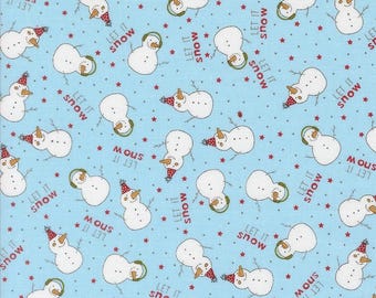 Moda Emmitt and Ivy The Snow Kids Sky (55691 16) 1/2-YD Increments