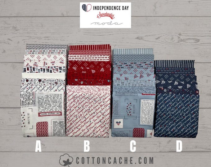 Featured listing image: Moda Independence Day Fat Quarter Bundles by Sweetwater (CC 55720) Precut