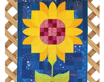 Posh Sunflower Quilt Pattern from Sew Kind of Wonderful*Sunflower Quilt*Sunflower Pattern*Sunflower Quilt Pattern*Fall Quilt*Sunflowers*