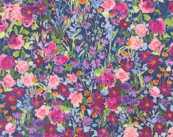 Moda Soulstice Garden Glitter Navy (39866 12) by Create Joy Project- 1/2-YD Increments