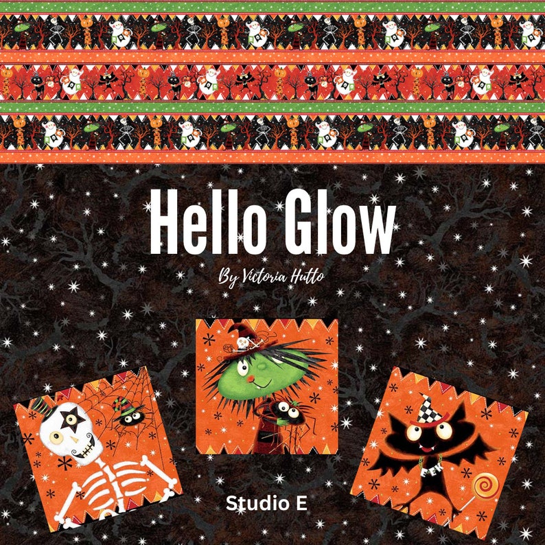 Studio E Hello Glow Spiders Glow in the Dark 6999G-33 Orange image 2