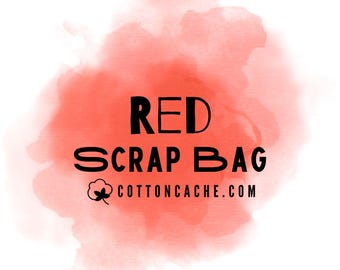 Red Fabric Scrap Bag