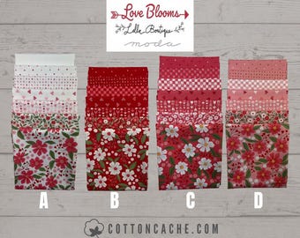 Moda Love Blooms Fat Quarter Bundle (CC5220) Fat Quarters*Lella Boutique*Valentine Floral Fabric*Valentine Fabrics*Love Blooms*Precuts*FQ*