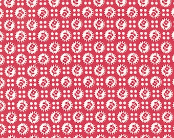 Moda Lighthearted Sweet Red (55292 12) 1/2 Yard Increments