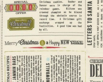Moda Emmitt and Ivy The News Vanilla (55690 11) 1/2-YD Increments