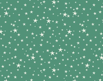 7/8-YD Bolt End Riley Blake Designs Old Fashioned Christmas Stars Alpine (C12138-ALPINE) Christmas Stars*Holiday Stars*Twinkle Stars*