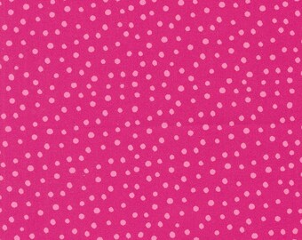 Moda Flower Patches Dotty Dots Raspberry (21829 14) 1/2-YD Increments*Amarilys Henderson*Floral Fabric*Butterfly Fabric*Bright Flowers*
